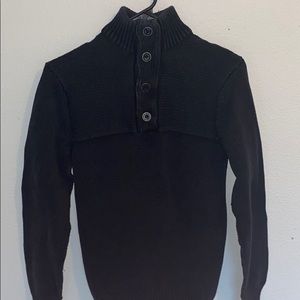 Black Turtle neck sweater with buttons